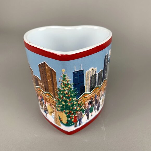 Christkindlmarket Chicago 2025 Heart Shaped Mug German Christmas Market New - Picture 2 of 10